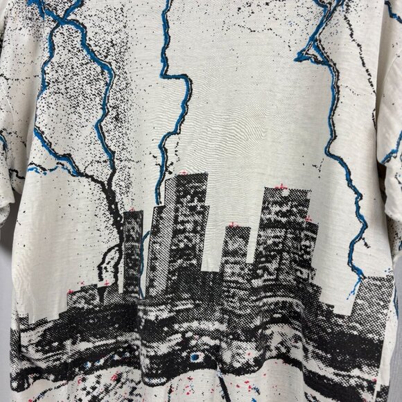 Rare Vintage "Night Flight" Basketball Graphic Tee - Picture 4 of 5